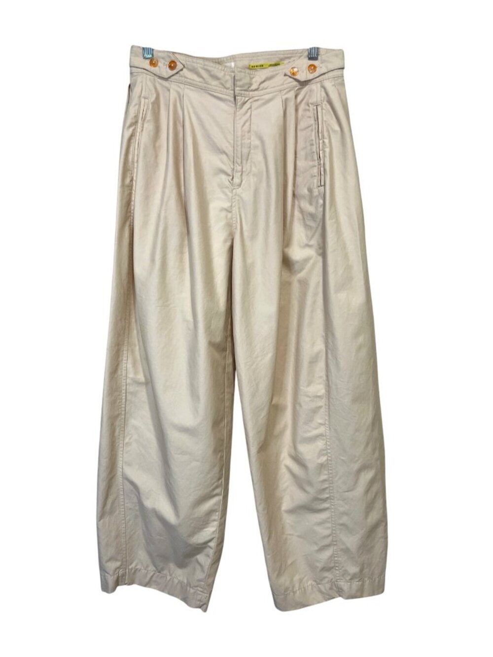 Maeve Anthropologie Womens Size 6 Collette Pants Beige Wide-Leg Cropped Pants